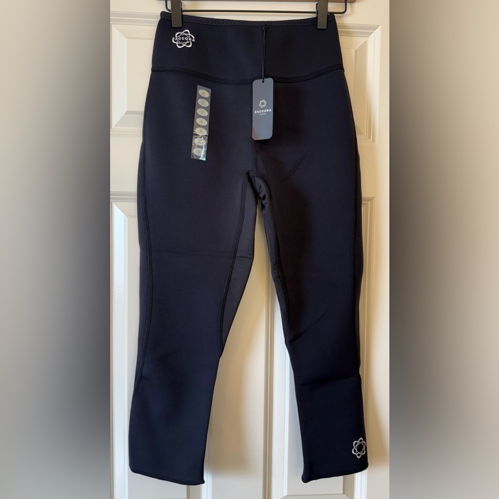 NWT Zaggora Athletic Neoprene Leggings Black Size Small - Picture 10 of 10